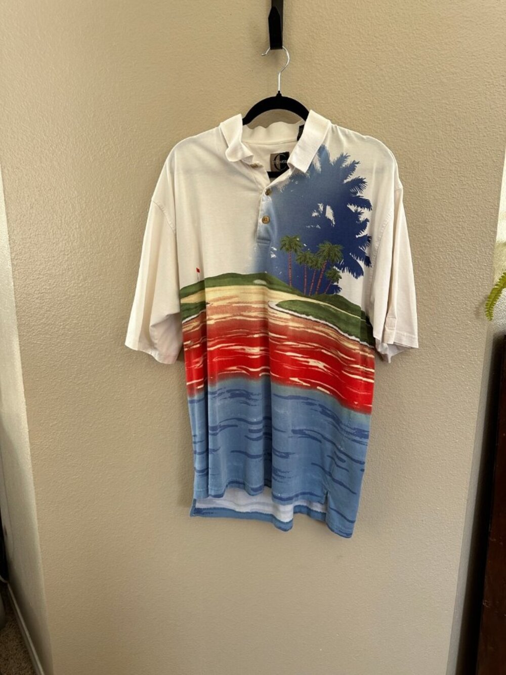 Chiliwear Golf Landscape Polo Shirt XXL Cotton Polyester Button-Up Short Sleeve